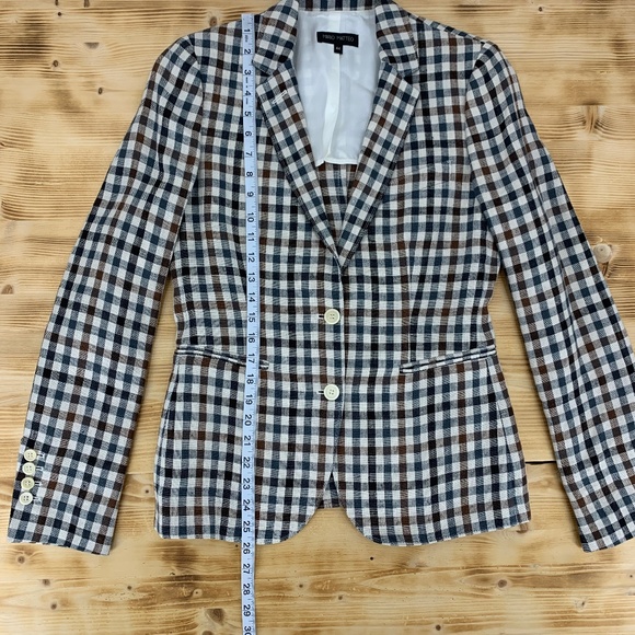 Mario Matteo Linen Check Blazer Sz M - Picture 15 of 15